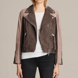 All Saints Goat Suede Biker Jacket